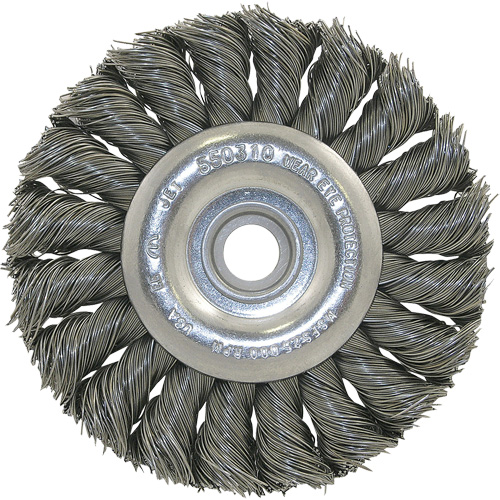 3K114 Unthreaded Knot Twisted Wire Wheel, 3-1/4" Dia., 0.014" Fill, 3/8"-1/2 Arbor EastCoast Offshore Supplies