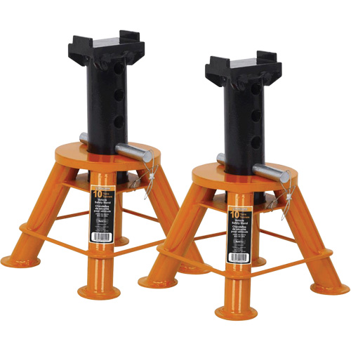 Low Profile Jack Stands, Locking Pin, 10 Tons Capacity, 17-1/3" - 11-1/8" H EastCoast Offshore Supplies