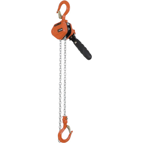 KLP-25-5 KLP Series Lever Chain Hoists, 5' Lift, 500 lbs. (0.25 tons) Capacity, Steel Chain EastCoast Offshore Supplies