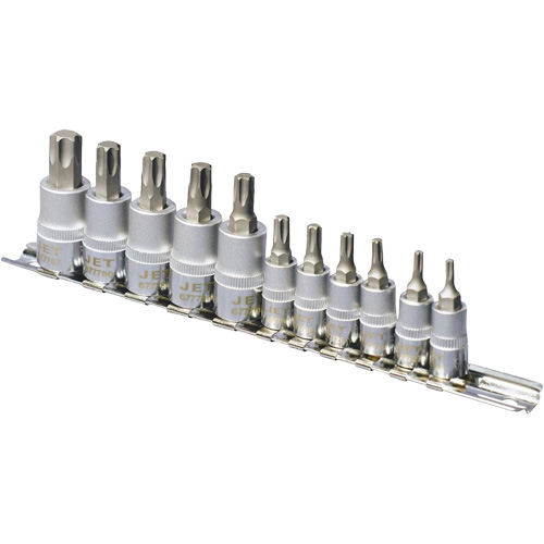 SS1438-11T Jeu de douilles chrom&eacute;es, Torx, Prise 1/4"/3/8", 10 mr EastCoast Offshore Supplies