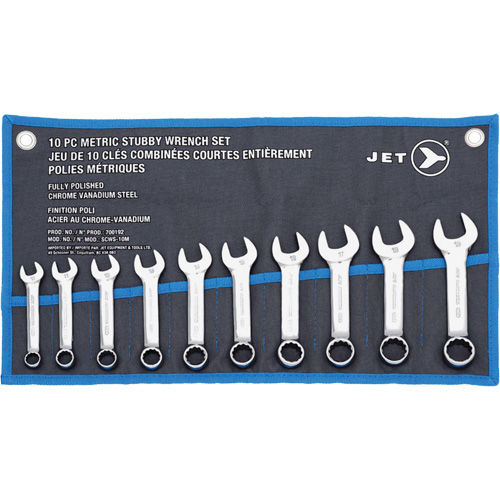 SCWS-10M Jeux de cl&eacute;s courtes, Combinaison, 10 morceaux, M&eacute;trique EastCoast Offshore Supplies