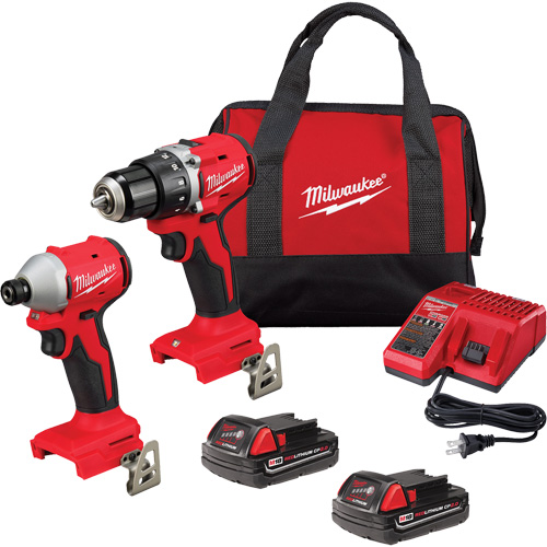 M18 Compact Brushless ½” Drill Driver & ¼” Hex Impact Driver Combo Kit, Lithium-Ion, 18 V EastCoast Offshore Supplies