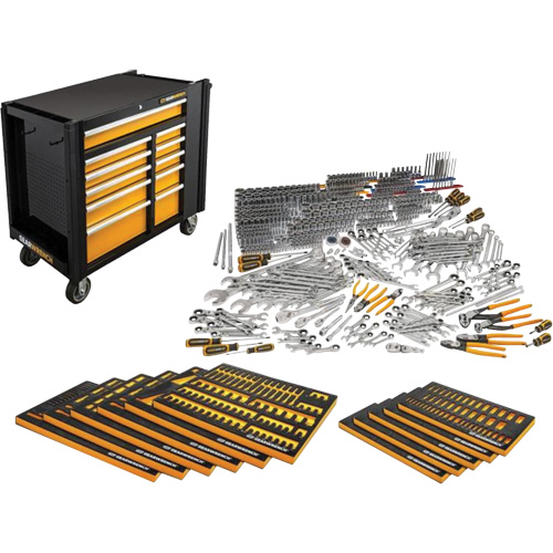 Ensemble d'outils manuels pour maître m&eacute;canicien & poste de travail mobile, 614 morceaux EastCoast Offshore Supplies
