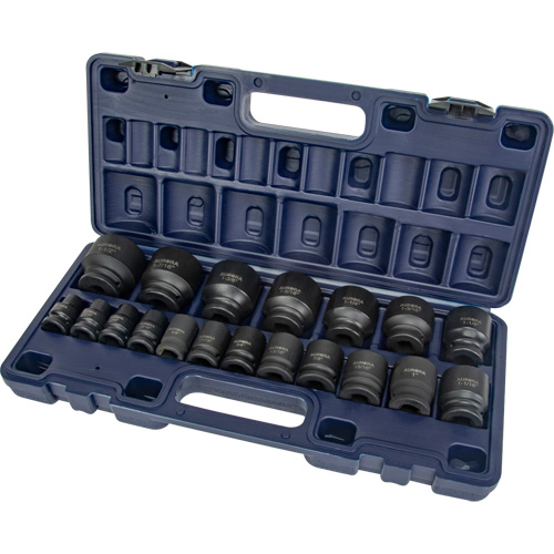 SAE Socket Set, 19 Pcs, Impact, 1/2" Drive Size EastCoast Offshore Supplies