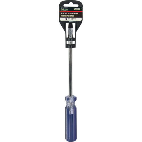 Blue Transparent Striped Slotted Screwdriver, 5/16" Tip, Round, Plastic Handle EastCoast Offshore Supplies