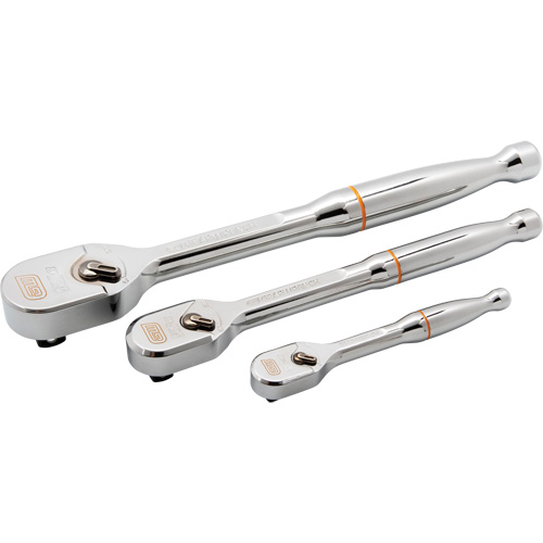 1/4", 3/8" & 1/2" Drive 120XP Full Polish Teardrop Ratchet Set EastCoast Offshore Supplies