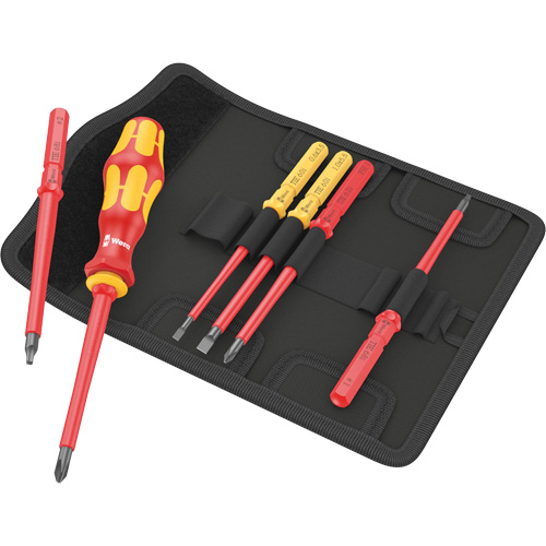 Kraftform Kompakt VDE 7 Imperial Bit-Holding Screwdriver & Blades, 1000 V, 6 Pcs EastCoast Offshore Supplies