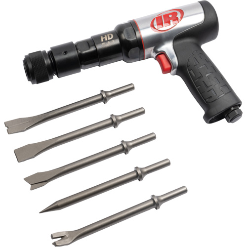 5-Piece Heavy-Duty Air Hammer with Chisel Set, 2.66 CFM, 1/4" NPT, 2600 BPM, 3/4" x 3" (19mm x 76mm) EastCoast Offshore Supplies