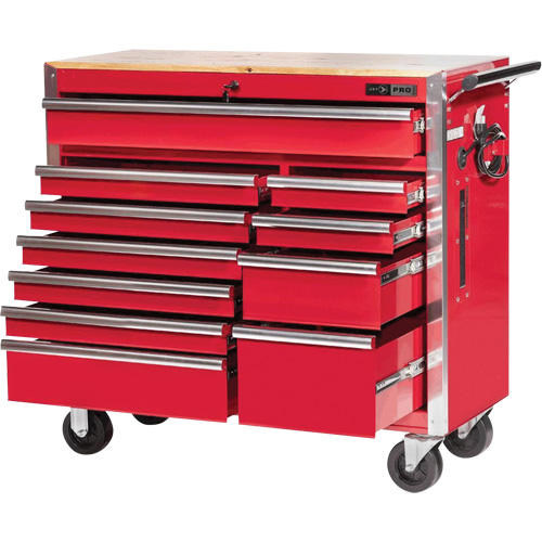 PRC4211 Pro Series Roller Cabinet, 11 Drawers, 42" W x 18" D x Red EastCoast Offshore Supplies