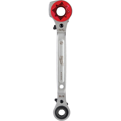 Lineman's 5-in-1 Ratcheting Wrench with Milled Strike Face, 3/4"/1"/1-1/8" Drive, Ergonomic Handle EastCoast Offshore Supplies