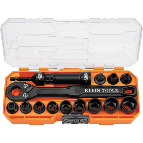 KNECT Essential Pass Through Impact Socket Set, 28 Pcs, Impact, 3/8" Drive Size EastCoast Offshore Supplies