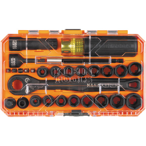 KNECT Essential Pass Through Impact Socket Set, 28 Pcs, Impact, 3/8" Drive Size EastCoast Offshore Supplies