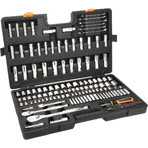 Jeu d'outils manuels pour m&eacute;canicien 90T SAE/MM avec prises 1/4", 3/8” & 1/2" EastCoast Offshore Supplies