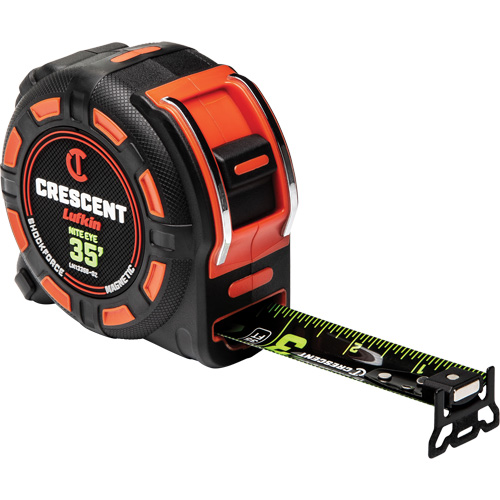 Shockforce NITE EYE Magnetic Tape Measure, 1-1/4" x 35', SAE Graduations EastCoast Offshore Supplies