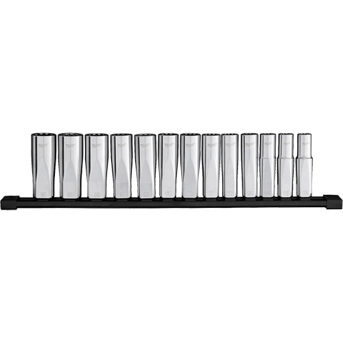 Jeu de douilles &agrave; puits profondes m&eacute;triques &agrave; 12 pans, 13 Mcx, Prise de 1/2", Profond EastCoast Offshore Supplies
