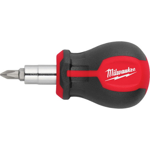 6-in-1 Stubby Multi-Bit Screwdriver, 3" L, Cushion Grip Handle EastCoast Offshore Supplies