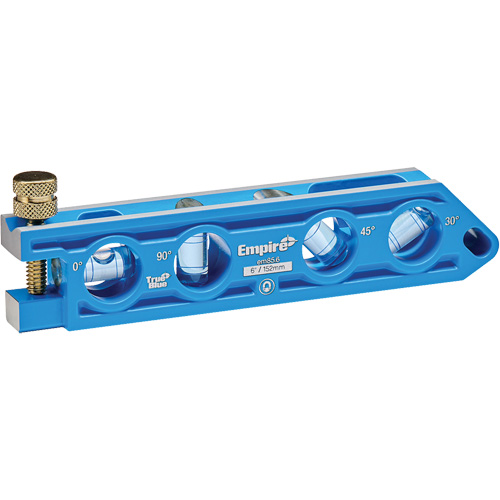 Niveau torpille moul&eacute; sous pression TRUE BLUE, 6" lo, Aluminium, 4 fioles EastCoast Offshore Supplies