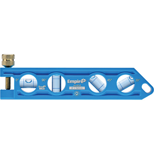 Niveau torpille moul&eacute; sous pression TRUE BLUE, 6" lo, Aluminium, 4 fioles EastCoast Offshore Supplies