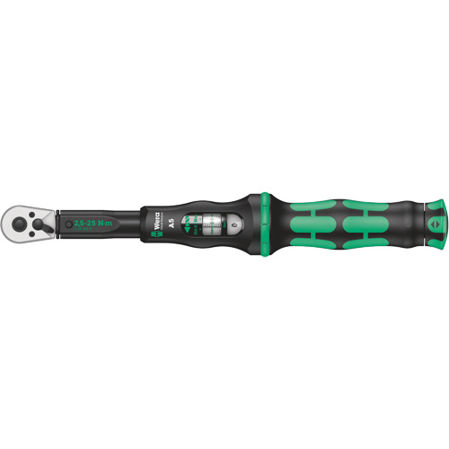 Click-Torque A 5 Torque Wrench with Reversible Ratchet, Click, 1/4" Square Drive, 2.5 - 25 Nm EastCoast Offshore Supplies