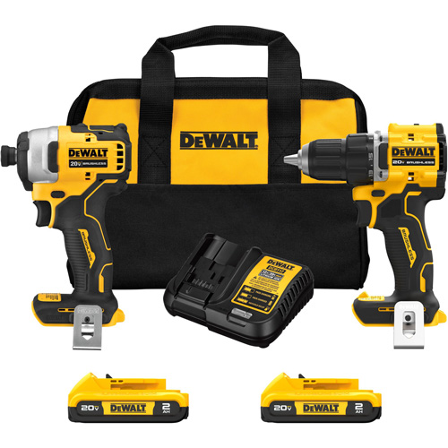 Ensemble de tournevis &agrave; chocs & tournevis/perceuse compact et sans balai ATOMIC, Lithium-ion, 20 V EastCoast Offshore Supplies