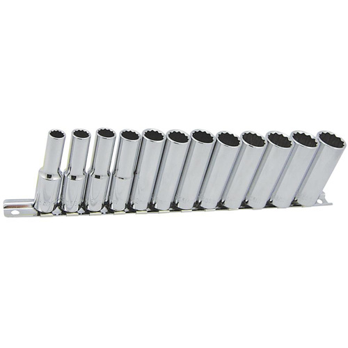Jeu de douilles m&eacute;triques &agrave; 12 pans SS3812DM-12, 12 Mcx, Prise de 3/8", Profond EastCoast Offshore Supplies
