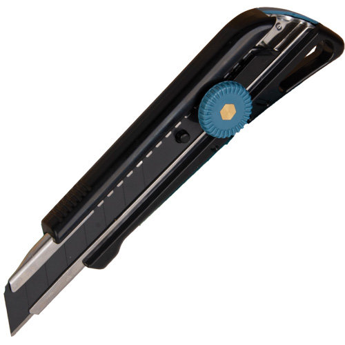 Couteau professionnel de 18 mm avec verrouillage &agrave; cliquet, Acier inoxydable, Robuste, Prise en Plastique EastCoast Offshore Supplies