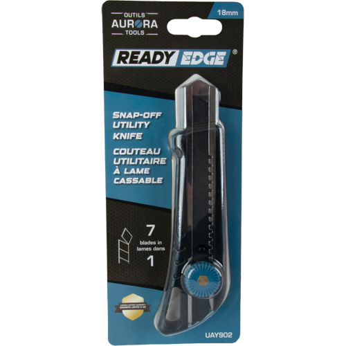 Couteau professionnel de 18 mm avec verrouillage &agrave; cliquet, Acier inoxydable, Robuste, Prise en Plastique EastCoast Offshore Supplies