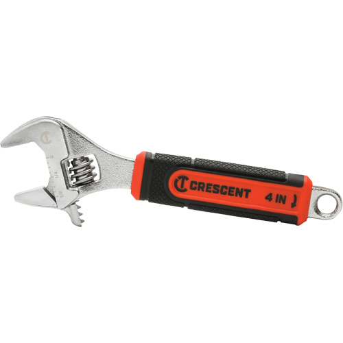 Adjustable Wrench with Quick-Fit Jaw, 4" L, 9/16"/14 mm Max Width, Chrome EastCoast Offshore Supplies
