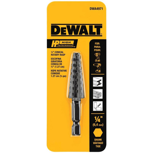 High Performance 1/2" Conical Rotary Rasp with 1/4" Hex Shank EastCoast Offshore Supplies