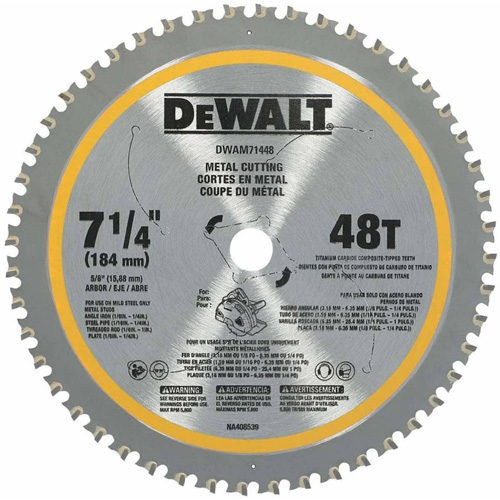 Circular Saw Blade, 7-1/4", 48 Teeth, Metal Use EastCoast Offshore Supplies