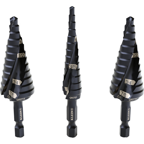 Jeu de forets &eacute;tag&eacute;s, 3 morceaux, Acier rapide EastCoast Offshore Supplies