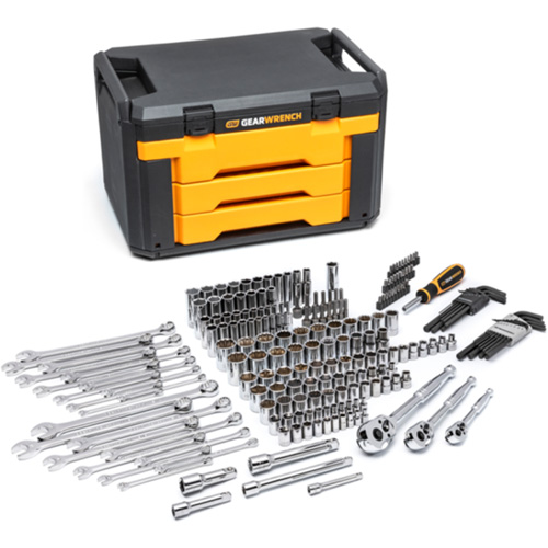 Jeu d'outils pour m&eacute;canicien dans boîte de rangement &agrave; trois tiroirs EastCoast Offshore Supplies
