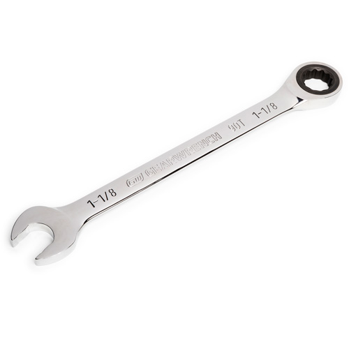 90-Tooth Ratcheting Combination Wrench, 12 Point, 1-1/8", Chrome Finish EastCoast Offshore Supplies