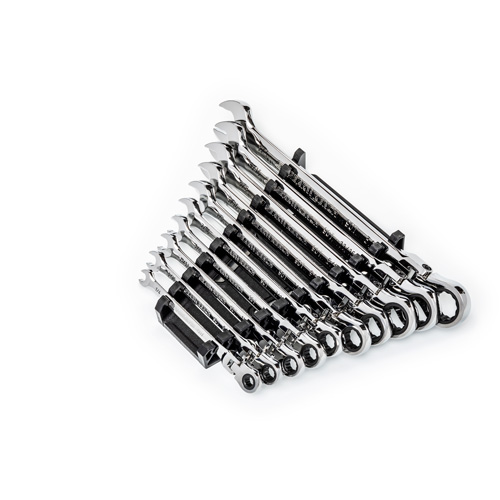 90-Tooth 12 Point SAE Wrench Set, Flex Head/Ratcheting Combination, 10 Pieces, Imperial EastCoast Offshore Supplies