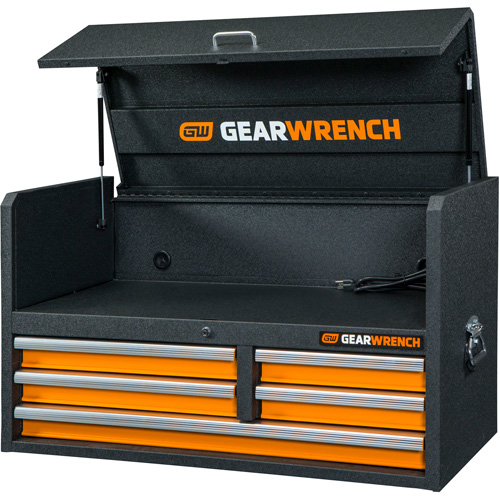 Tool Chest, 40-3/5" W, 5 Drawers, Black/Orange EastCoast Offshore Supplies