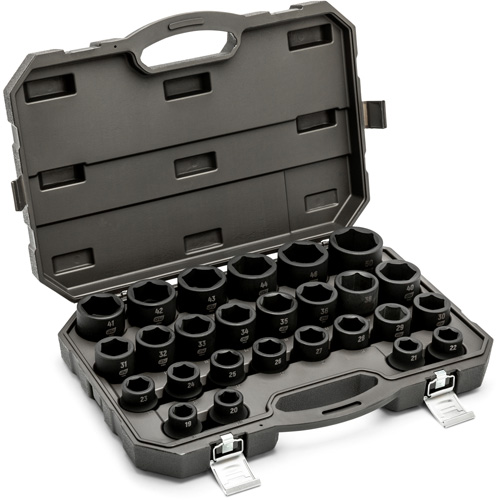 Jeu de douilles m&eacute;triques &agrave; 6 pans, 26 Mcx, Chocs, Prise de 3/4" EastCoast Offshore Supplies
