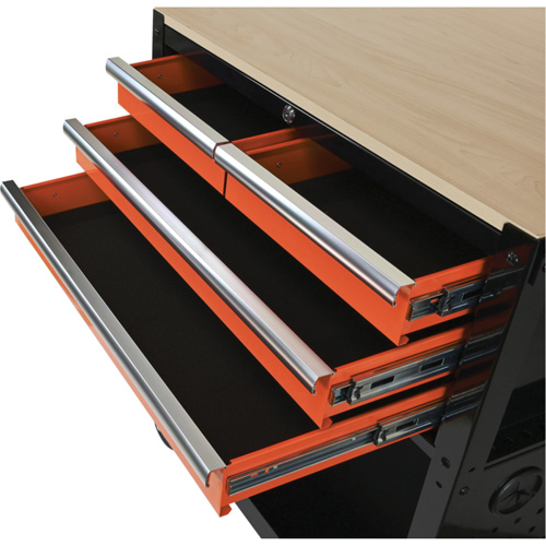 Utility Cart, 4 Drawers, Black/Orange EastCoast Offshore Supplies