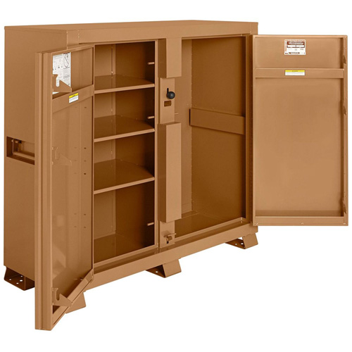 Model 111 Jobsite Cabinet with Padlock, Steel, 47.5 Cubic Feet, Tan EastCoast Offshore Supplies