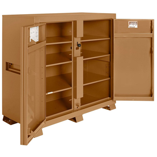 Model 139 Jobsite Cabinet with Padlock, Steel, 59.4 Cubic Feet, Tan EastCoast Offshore Supplies