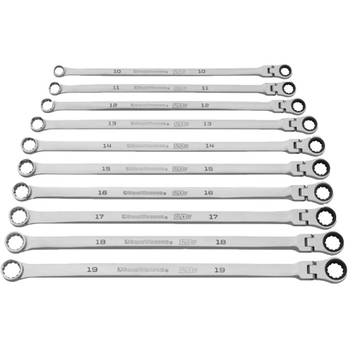 120XP Universal Spline XL Flex Head GearBox Wrench Set, Ratcheting Box, 10 Pieces, Imperial EastCoast Offshore Supplies
