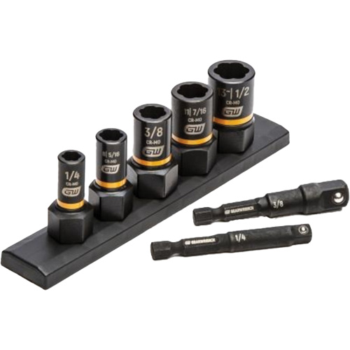 SAE Bolt Biter Extraction Socket Set, 7 Pcs, Impact, 1/4"/3/8" Drive Size EastCoast Offshore Supplies