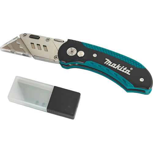 Folding Quick-Change Jobsite Utility Knife with 10-Piece Replacement Blades, Steel Blade EastCoast Offshore Supplies
