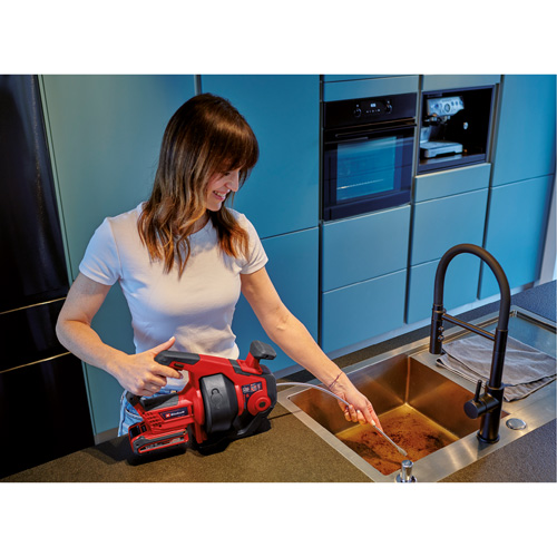 TE-DA 18/760 Li 18V Cordless Drain Auger (Tool Only), Powered, 25' Cable Length, 1/4" Cable Diameter EastCoast Offshore Supplies