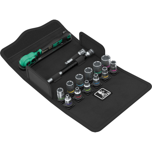 Jeu de cl&eacute; &agrave; cliquet SA 13 Zyklop Comfort avec levier dinversion, 15 Mcx, Prise de 1/4" EastCoast Offshore Supplies