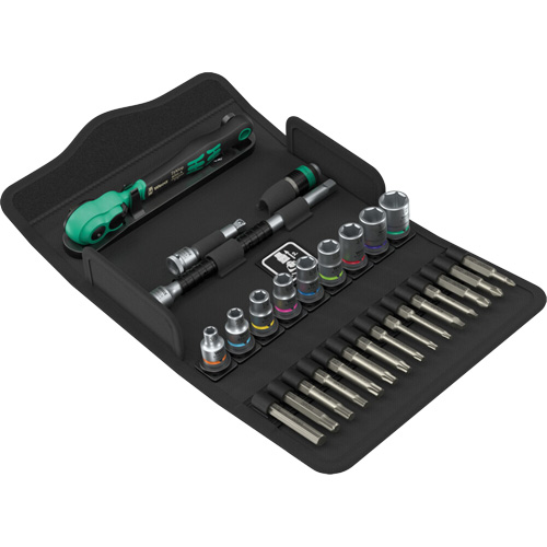 Jeu de cl&eacute; &agrave; cliquet SA 15 Zyklop Comfort avec levier dinversion, 28 Mcx, Prise de 1/4" EastCoast Offshore Supplies