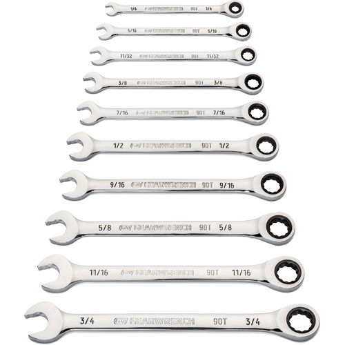 90-Tooth 12-Point Wrench Set, Ratcheting Combination, 10 Pieces, Imperial EastCoast Offshore Supplies