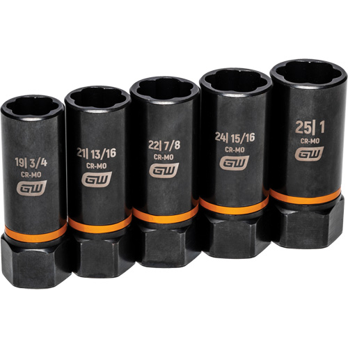 Jeu de douilles d'extraction Bolt Biter, 5 Mcx, Chocs, Prise de 1/2", Profond EastCoast Offshore Supplies