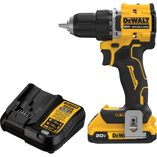 ATOMIC COMPACT SERIES Brushless Cordless Drill/Driver Kit, Lithium-Ion, 20 V, 1/2" Chuck EastCoast Offshore Supplies