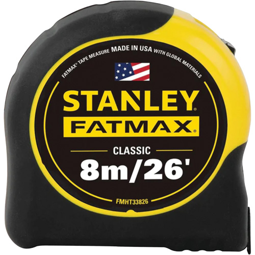 FATMAX&reg; Tape Measure, 1-1/4" x 26'/8 m, Imperial & Metric Graduations EastCoast Offshore Supplies
