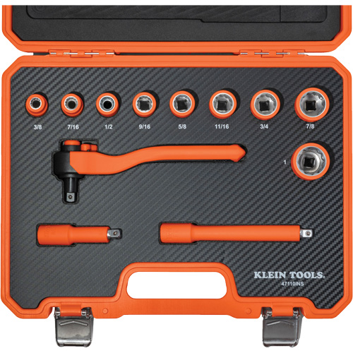 Jeu de douilles et cliquet isol&eacute;s avec &eacute;tui, 1000 V, 12 M EastCoast Offshore Supplies